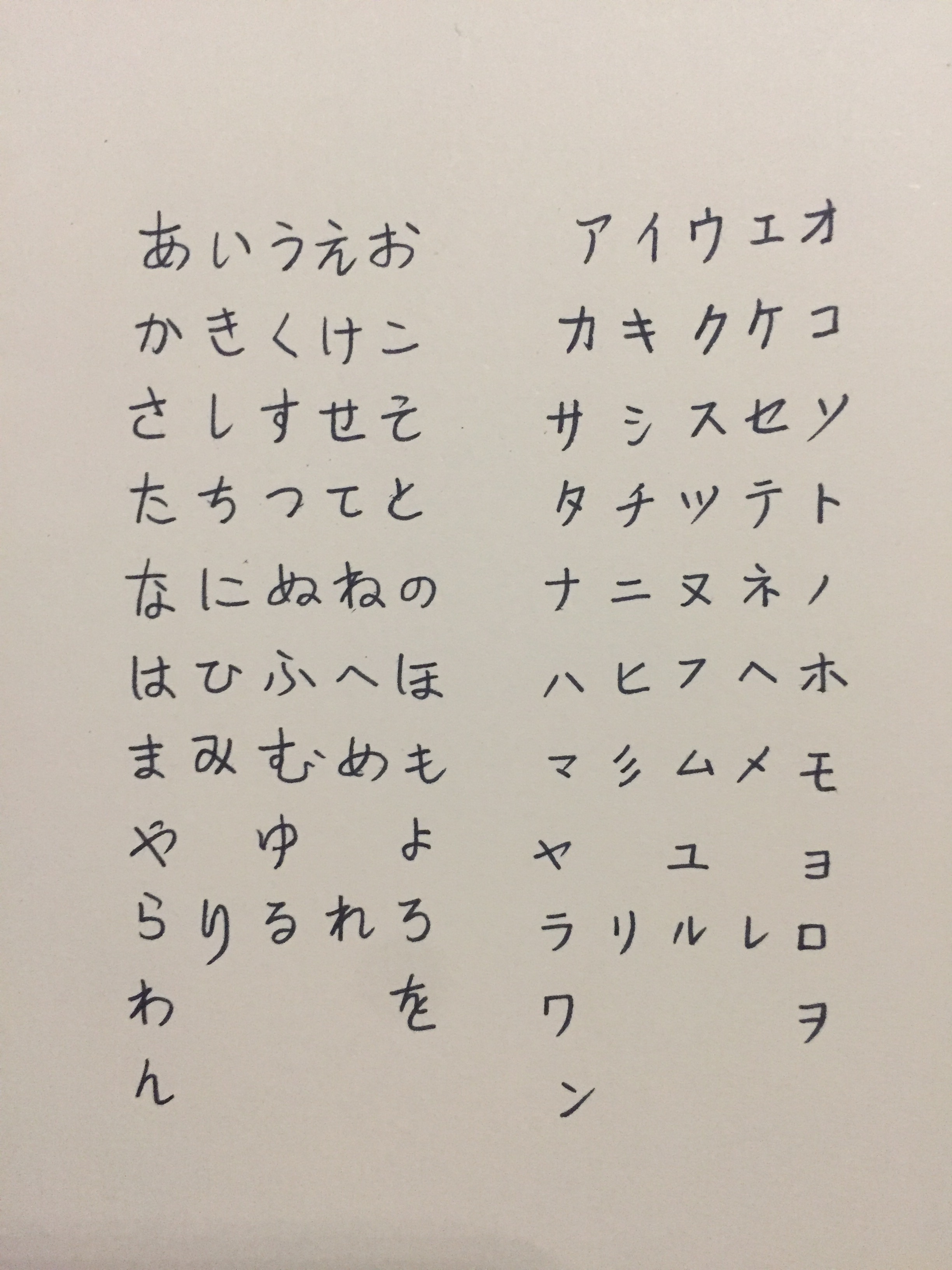 日语手写五十音图大赛